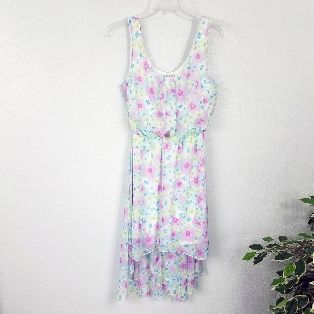 **SOLD**    Charlotte Russe Hi Lo Floral Sun Dress - Picture 5 of 8